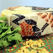 New Year's Resolution with Less Waste by replacing plastic with bees wax wrap to keep your food fresh.